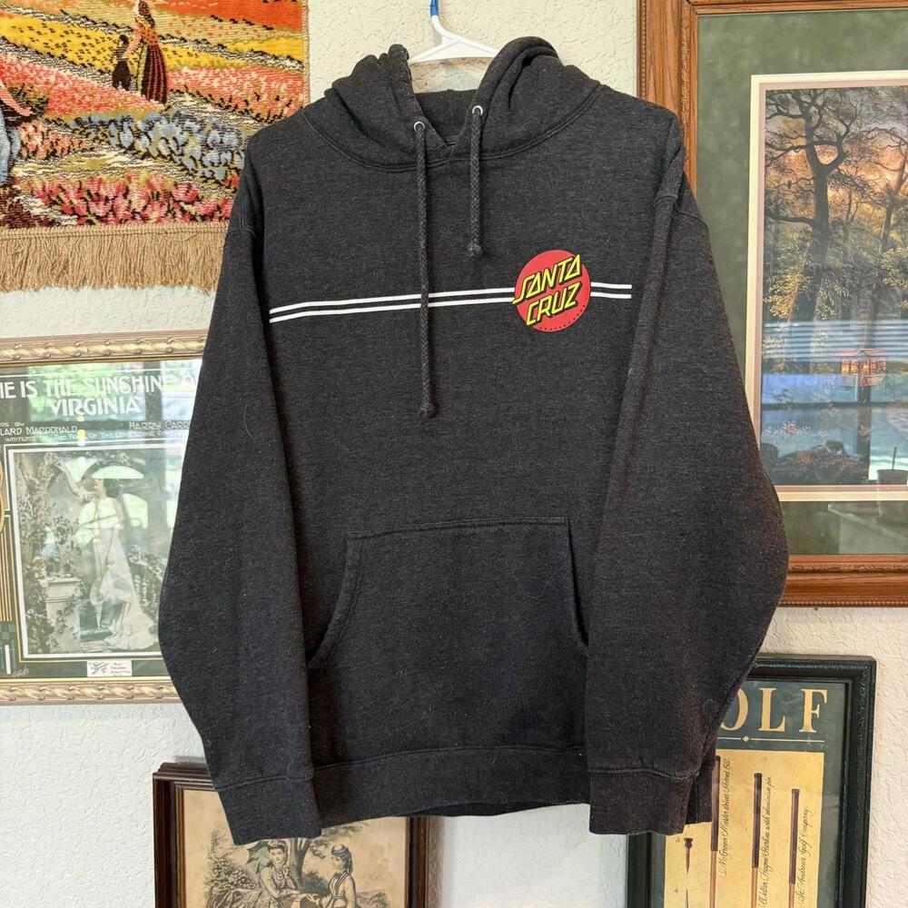 Vintage‎ 00s Santa Cruz Skateboarding Pullover Hoodie Size Mens Large